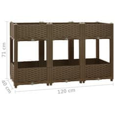 Vidaxl Visoka greda 120x40x71 cm polipropilen