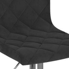 Vidaxl Barski stolčki 2 kosa črn žamet
