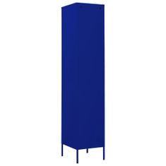 Vidaxl Omara s ključavnico mornarsko modra 35x46x180 cm jeklo