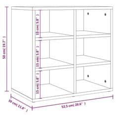 Vidaxl Omarice za čevlje 2 kosa črna 52,5x30x50 cm