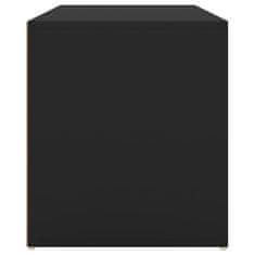 Vidaxl Klop za hodnik 80x40x45 cm črna iverna plošča