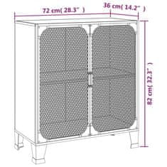 Vidaxl Omara 2 kosa siva 72x36x82 cm kovina in MDF