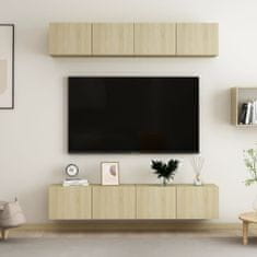 Vidaxl TV omarice 4 kosi sonoma hrast 80x30x30 cm inženirski les