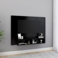 Vidaxl Stenska TV omarica črna 120x23,5x90 cm inženirski les