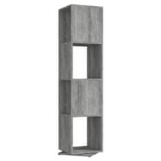 Vidaxl Vrtljiva omarica betonsko siva 34,5x34,5x75,5 cm iverna plošča