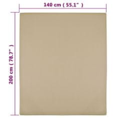 Vidaxl Napenjalna rjuha 2 kosa taupe 140x200 cm bombaž