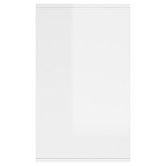 Vidaxl Komoda visok sijaj bela 135x41x75 cm iverna plošča