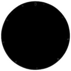 Vidaxl Vrtno ogledalo črno 40x3 cm železno okroglo zunanje
