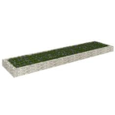 Vidaxl Visoka greda gabion pocinkano jeklo 400x100x20 cm