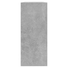 Vidaxl Knjižna omara/pregrada betonsko siva 100x30x72 cm