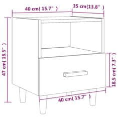 Vidaxl Nočna omarica 2 kosa dimljeni hrast 40x35x47 cm