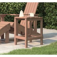 Vidaxl Vrtna miza Adirondack rjava 38x38x46 cm HDPE