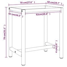 Vidaxl Okvir za delovno mizo mat črn in mat rdeč 70x50x79 cm kovinski