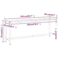 Vidaxl Okvir za delovno mizo mat črn in mat rdeč 210x50x79 cm kovinski