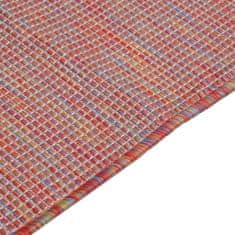 Vidaxl Zunanja preproga ploščato tkanje 160x230 cm rdeča