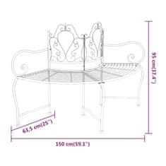 Vidaxl Klop za okrog drevesa 150 cm črno jeklo