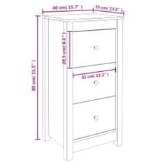 Vidaxl Komoda 40x35x80 cm trdna borovina