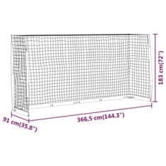 Vidaxl Nogometni gol 366,5x91x183 cm jeklo