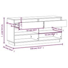 Vidaxl Omarica za čevlje 110x34x52 cm trdna borovina