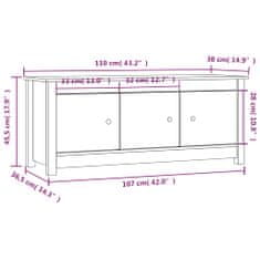 Vidaxl Omarica za čevlje 110x38x45,5 cm trdna borovina