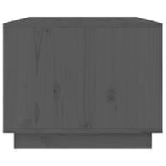 Vidaxl Klubska mizica siva 80×50×40 cm trdna borovina