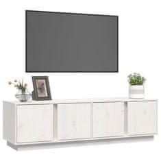 Vidaxl TV omarica bela 140x40x40 cm trdna borovina