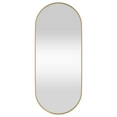Vidaxl Stensko ogledalo zlato 25x60 cm ovalno