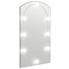 Vidaxl Ogledalo z LED lučkami 90x45 cm stekleno z lokom