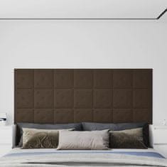 Vidaxl Stenski paneli 12 kosov rjav 30x30 cm umetno usnje 1,08 m²