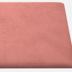 Vidaxl Stenski paneli 12 kosov roza 60x30 cm žamet 2,16 m²