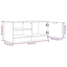 Vidaxl TV omarica 2 kosa siva sonoma 80x35x36,5 cm konstruiran les