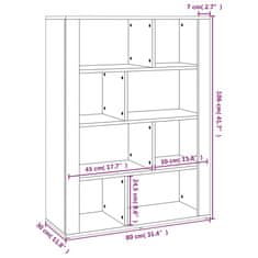 Vidaxl Komoda betonsko siva 80x30x106 cm inženirski les