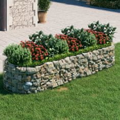 Vidaxl Visoka greda gabion pocinkano železo 300x100x50 cm