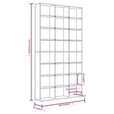 Vidaxl Omarica za CD plošče siva sonoma 102x23x177,5 cm konstr. les