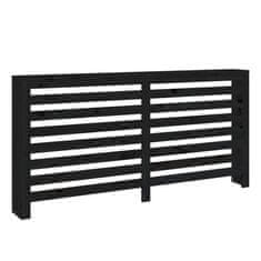 Vidaxl Pokrov za radiator črna 169x19x84 cm trdna borovina