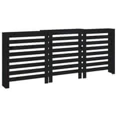 Vidaxl Pokrov za radiator črn 210x21x85 cm trdna borovina