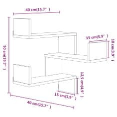 Vidaxl Stenska kotna polica siva sonoma 40x40x50 cm konstruiran les