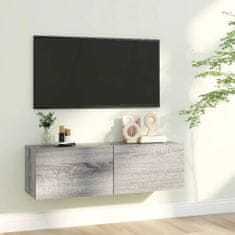 Vidaxl Stenska TV omarica siva sonoma 100x30x30 cm konstruiran les