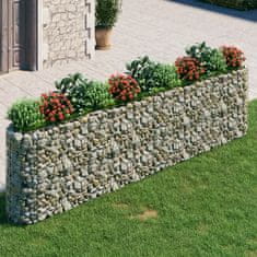 Vidaxl Visoka greda gabion pocinkano železo 400x50x100 cm