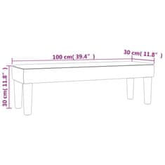 Vidaxl Klop roza 100x30x30 cm žamet