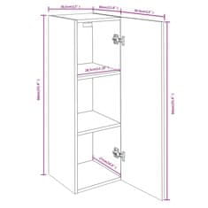 Vidaxl TV omarica rjavi hrast 30,5x30x90 cm inženirski les