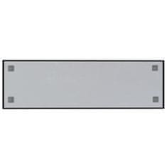 Vidaxl Stenska magnetna tabla črna 100x30 cm kaljeno steklo