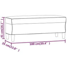 Vidaxl Klop krem 100x35x41 cm umetno usnje