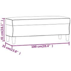 Vidaxl Klop rjava 100x35x41 cm blago