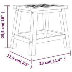 Vidaxl Pručka 29x22,5x25,5 cm trdna orehovina