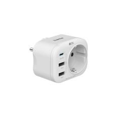 Hama vtični polnilec USB, 1x el. 1x USB-C PD, 2x USB-A, 20 W