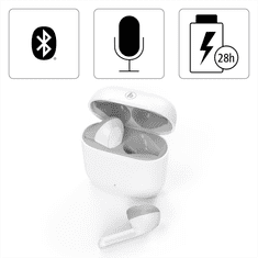 Hama Slušalke Bluetooth Freedom Light, pips, polnilno ohišje, bele barve