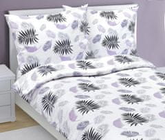 Flanelna posteljnina - 140x200, 70x90 cm - Perje vijolična