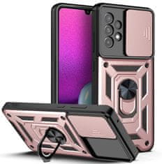 slomart hybrid armor camshield case samsung galaxy a23 5g oklepno ohišje s pokrovom za kamero roza