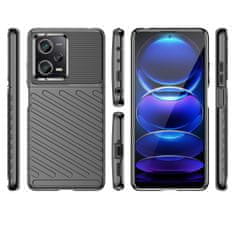 slomart thunder case case xiaomi poco x5 pro 5g / redmi note 12 pro silikonski oklepni etui črn